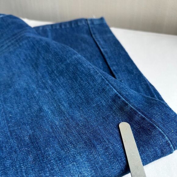 Faded Glory Vtg 70s Flare Bell Bottom Denim Jeans Scovill USA Made Roller Girl - Picture 9 of 10